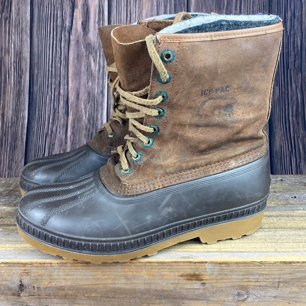 Sorel Ice Pac Boots Brown Suede - Size 9 - Picture 3 of 10